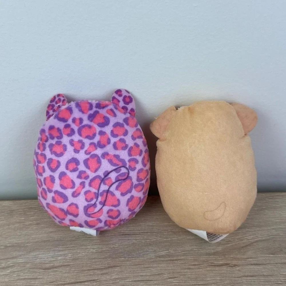 Mini Squishmallow Duo Leopard and Dog Stuffed Animals
